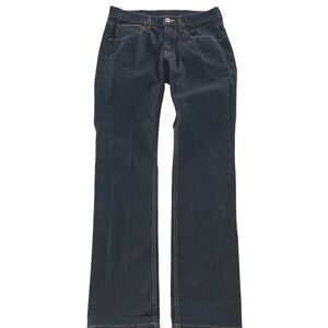 Hudson Mens Straight Leg Jeans 32x33 Indigo Blue Dark Wash Classic Americana